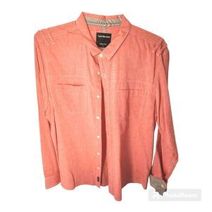 Calvin Klein Jeans Button down casual dress shirt Men's sz L  Salmon / Pink